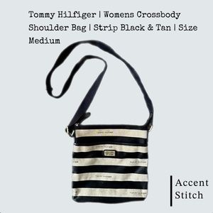 Tommy Hilfiger | Women’s Crossbody Bag Fall | Strip Black & Tan